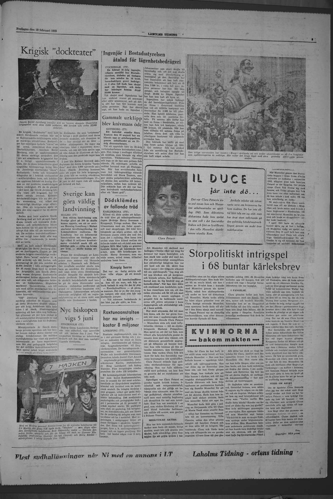 Laholms Tidning Fredag 18 februari 1955, sida 5