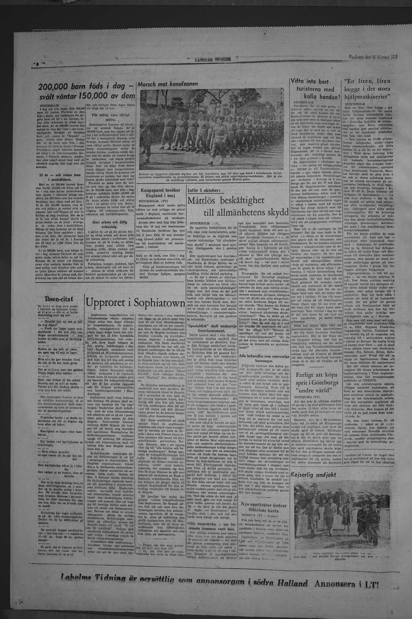 Laholms Tidning Fredag 18 februari 1955, sida 6