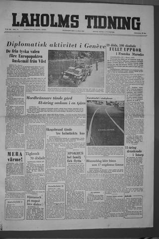 Förstasidan, Måndag 18 juli 1955
