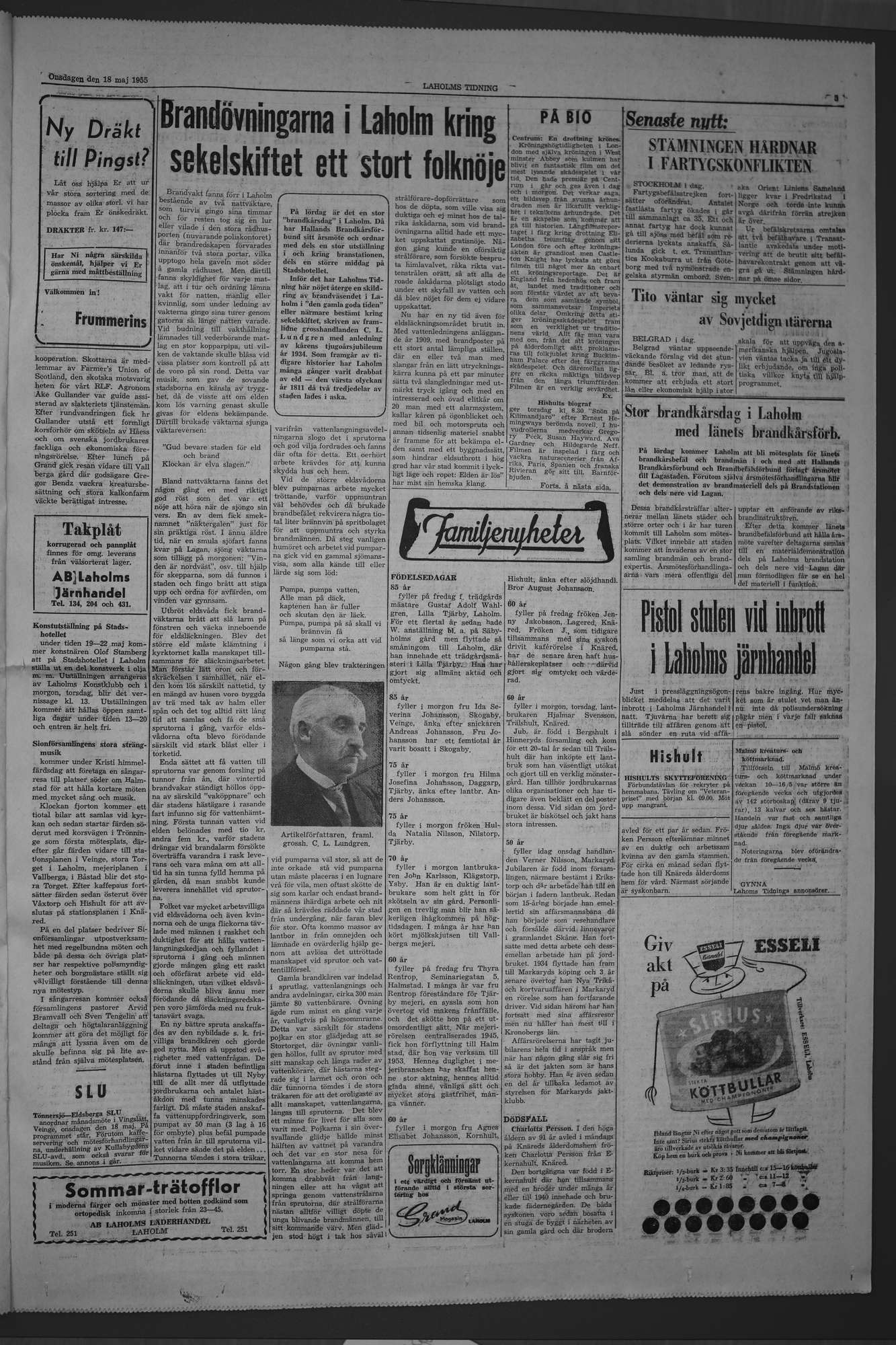 Laholms Tidning Onsdag 18 maj 1955, sida 3