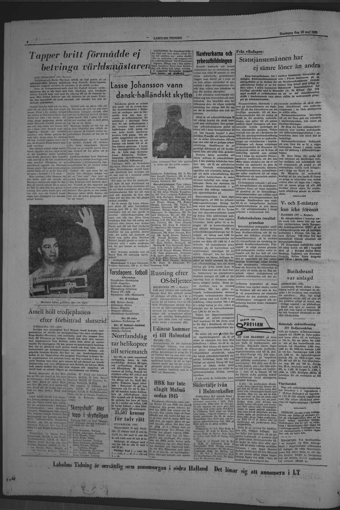 Laholms Tidning Onsdag 18 maj 1955, sida 6
