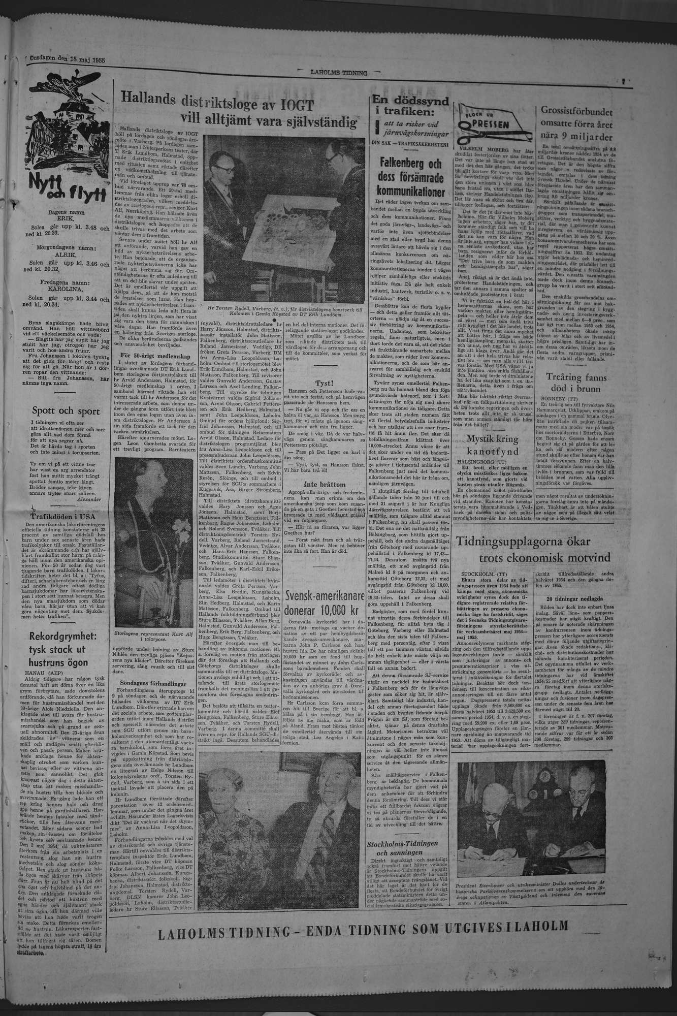 Laholms Tidning Onsdag 18 maj 1955, sida 7