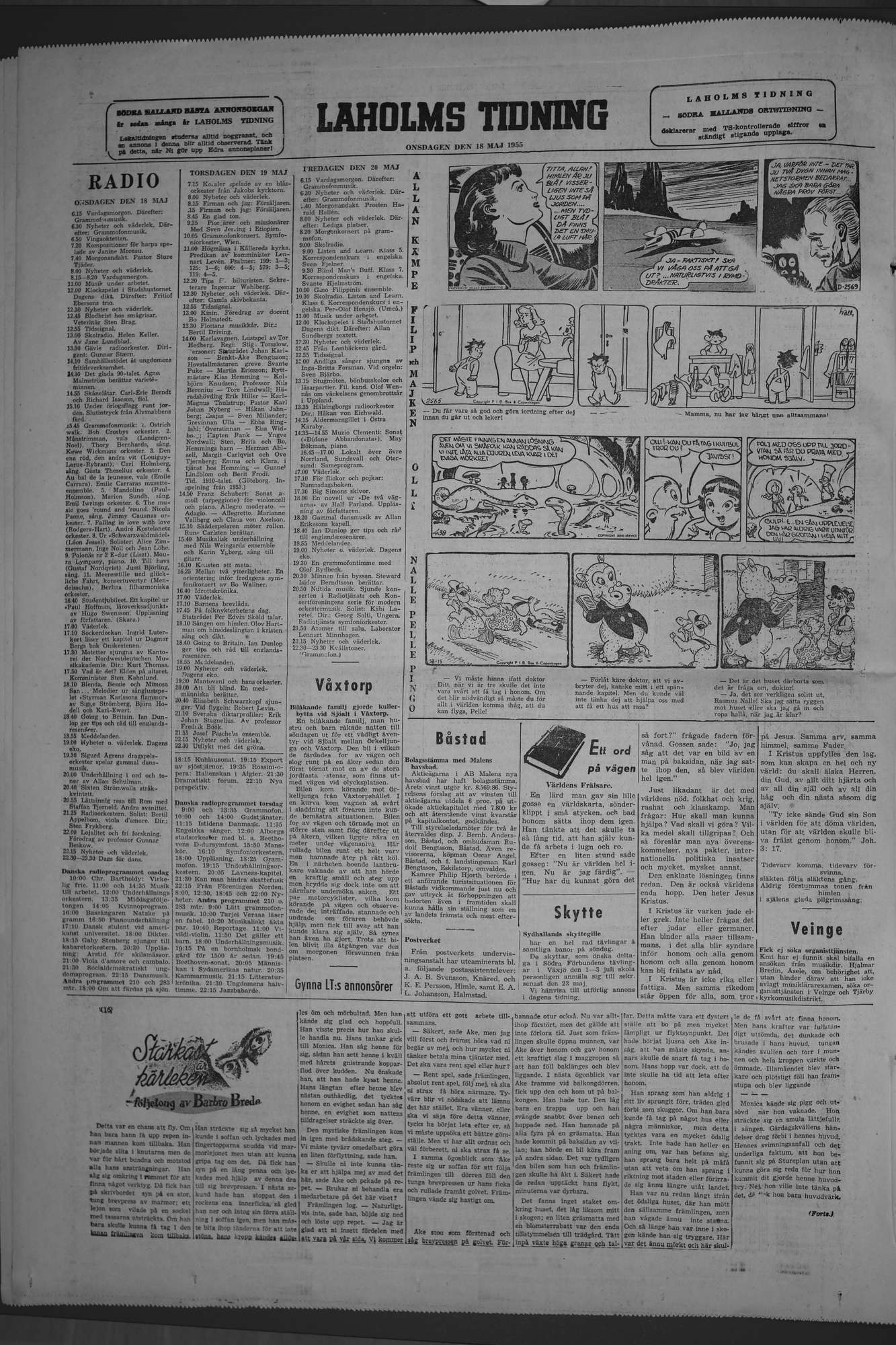 Laholms Tidning Onsdag 18 maj 1955, sida 8