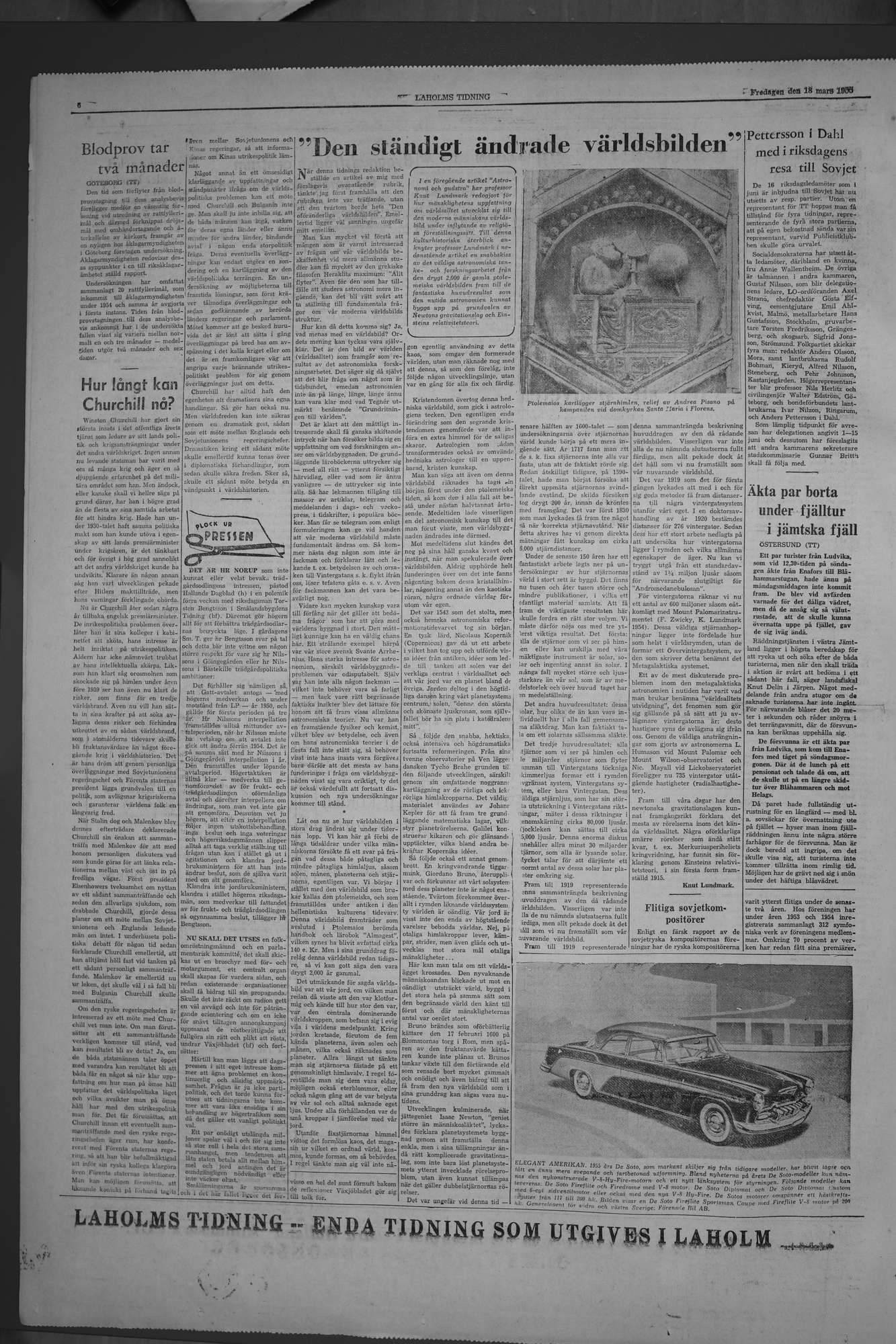 Laholms Tidning Fredag 18 mars 1955, sida 6