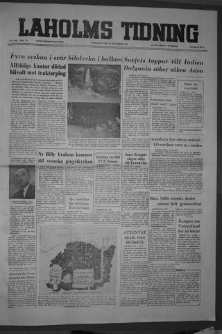 Förstasidan, Fredag 18 november 1955