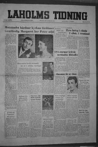 Förstasidan, Tisdag 18 oktober 1955