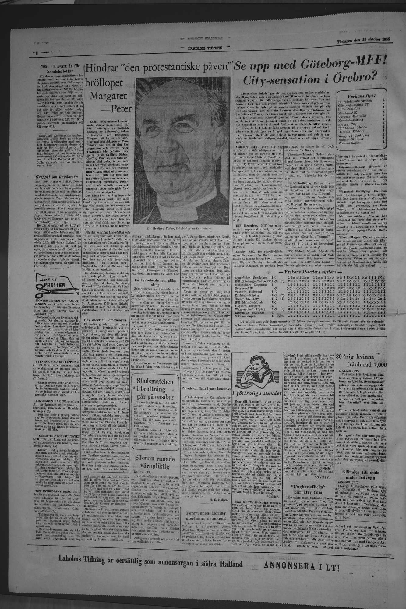 Laholms Tidning Tisdag 18 oktober 1955, sida 4