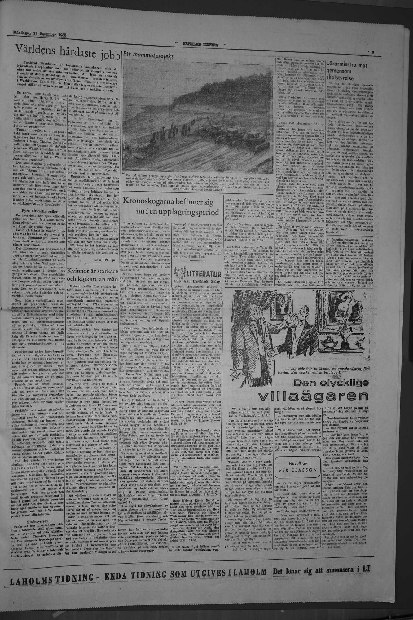 Laholms Tidning Måndag 19 december 1955, sida 7