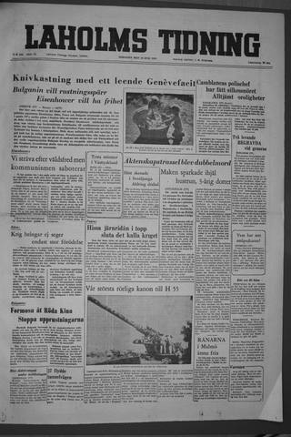 Förstasidan, Tisdag 19 juli 1955