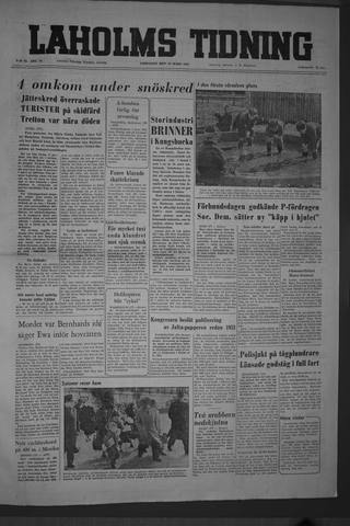 Förstasidan, Lördag 19 mars 1955