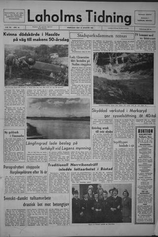 Förstasidan, Fredag 13 augusti 1965