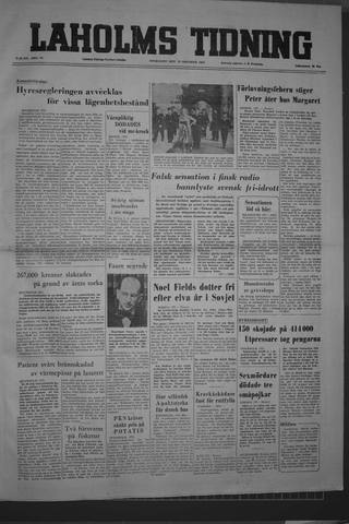 Förstasidan, Onsdag 19 oktober 1955