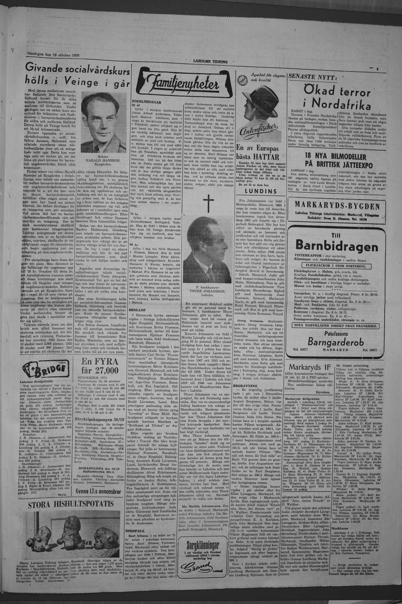 Laholms Tidning Onsdag 19 oktober 1955, sida 3