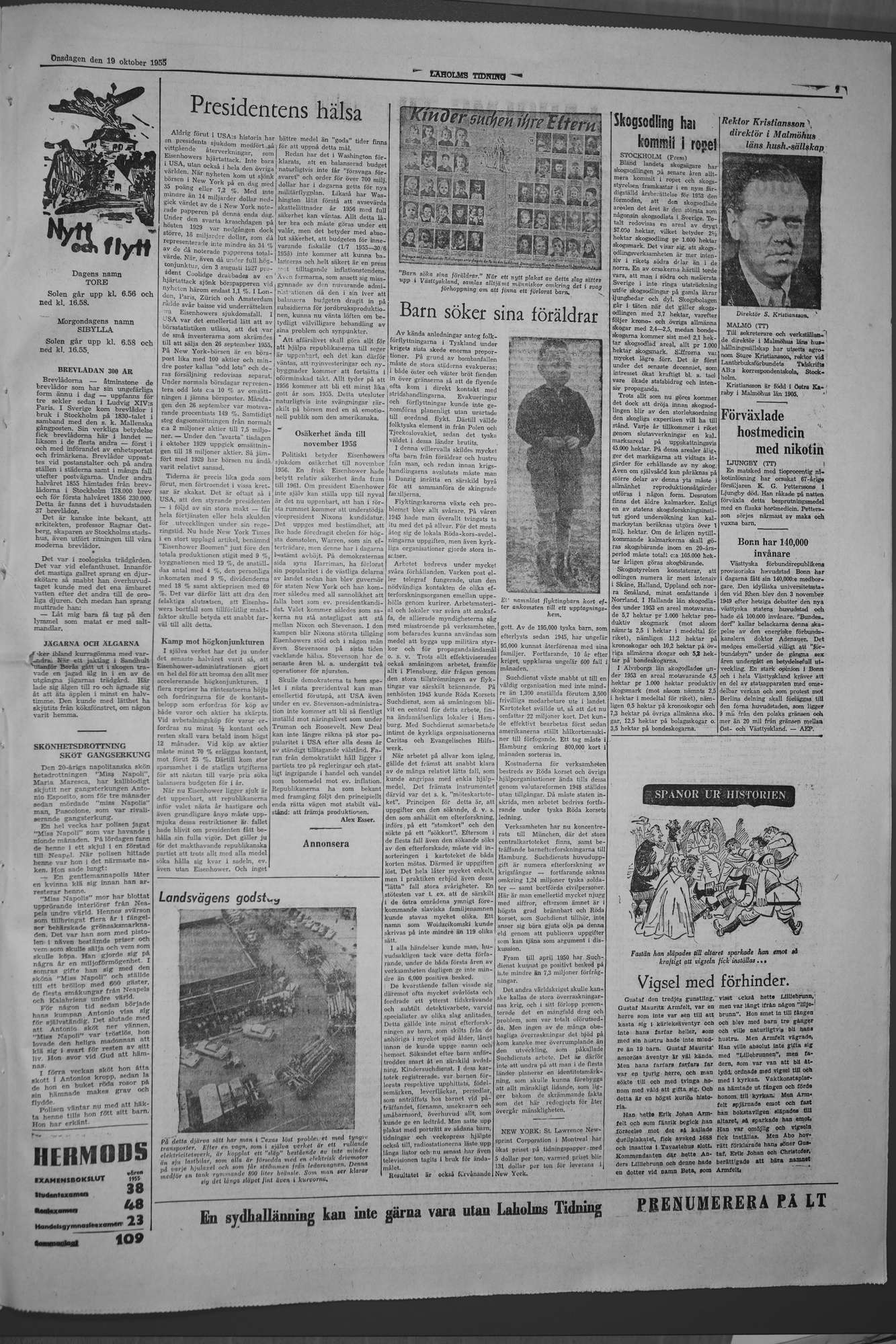 Laholms Tidning Onsdag 19 oktober 1955, sida 5