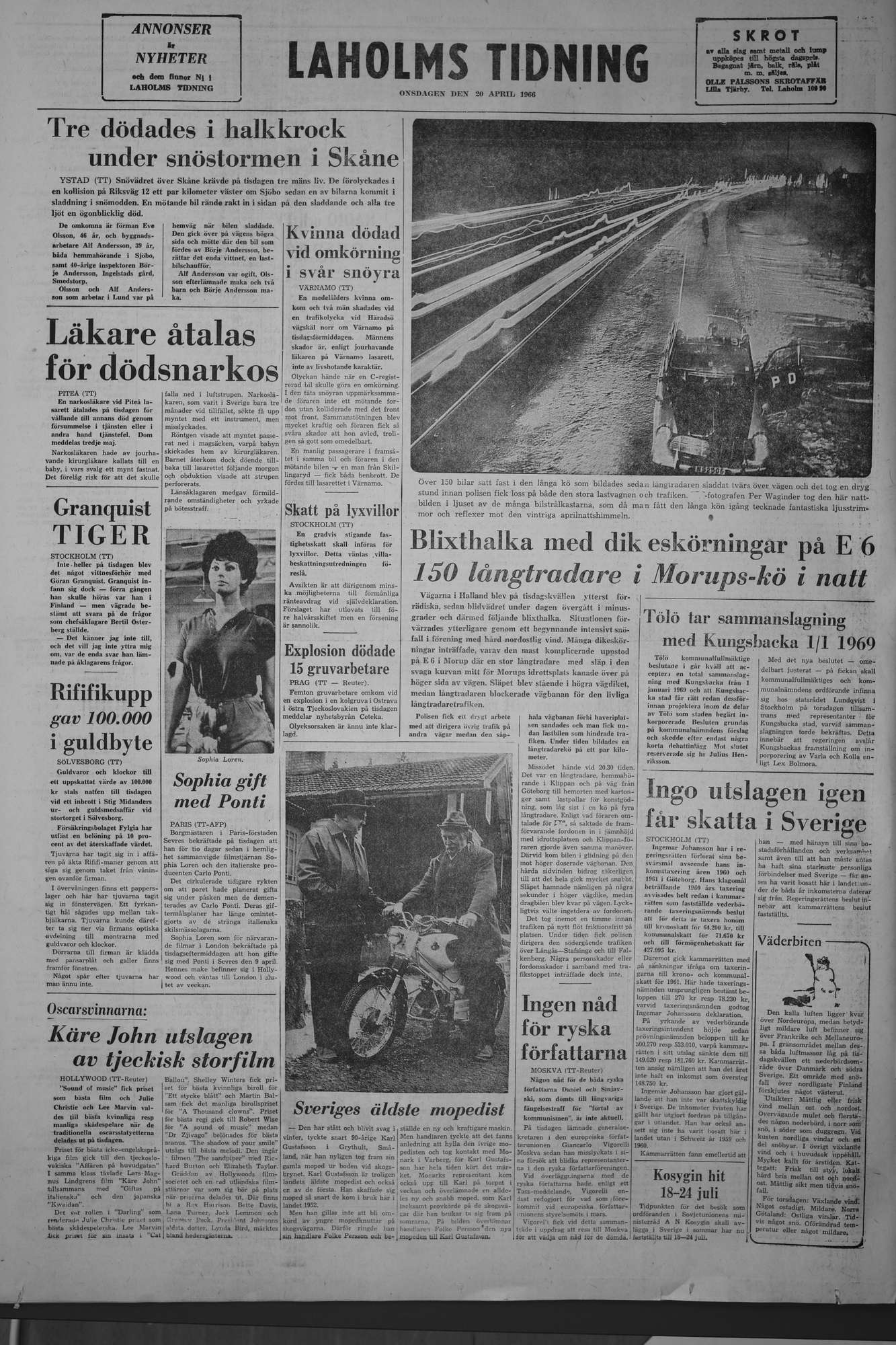 Laholms Tidning Onsdag 20 april 1966, sida 8