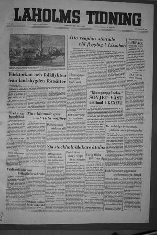 Förstasidan, Lördag 2 juli 1955