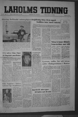 Förstasidan, Torsdag 2 juni 1955