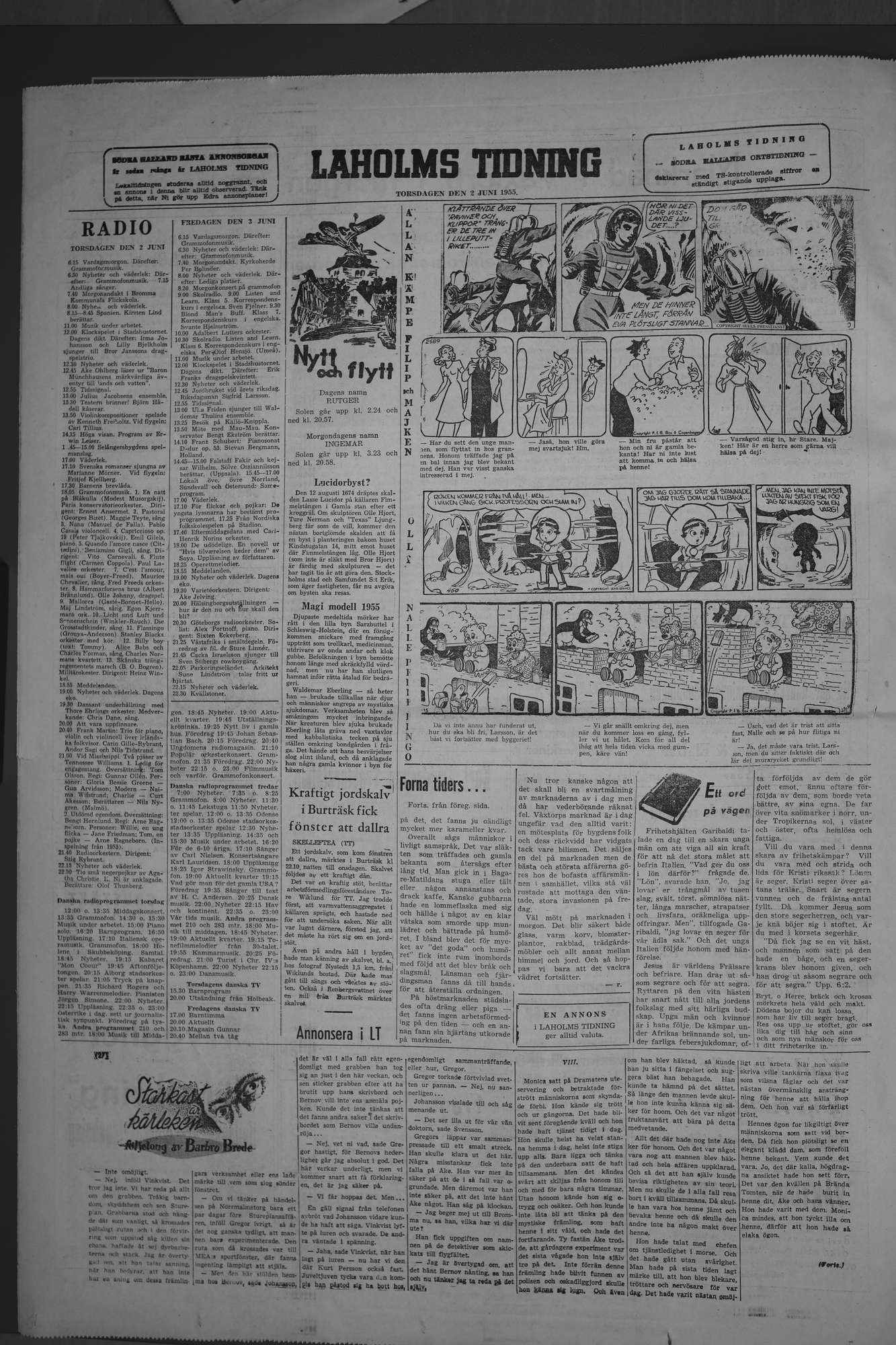 Laholms Tidning Torsdag 2 juni 1955, sida 6