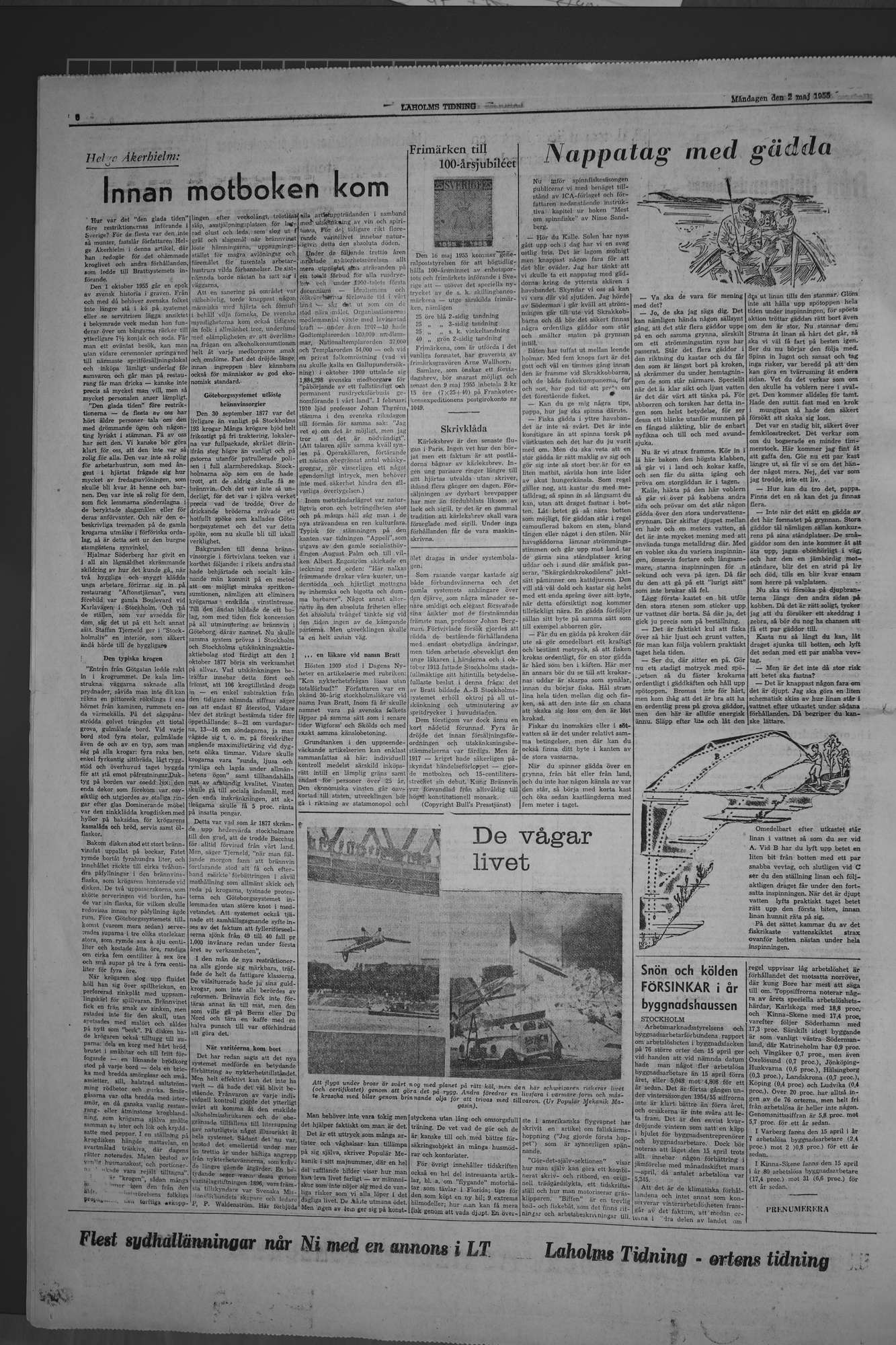 Laholms Tidning Måndag 2 maj 1955, sida 6