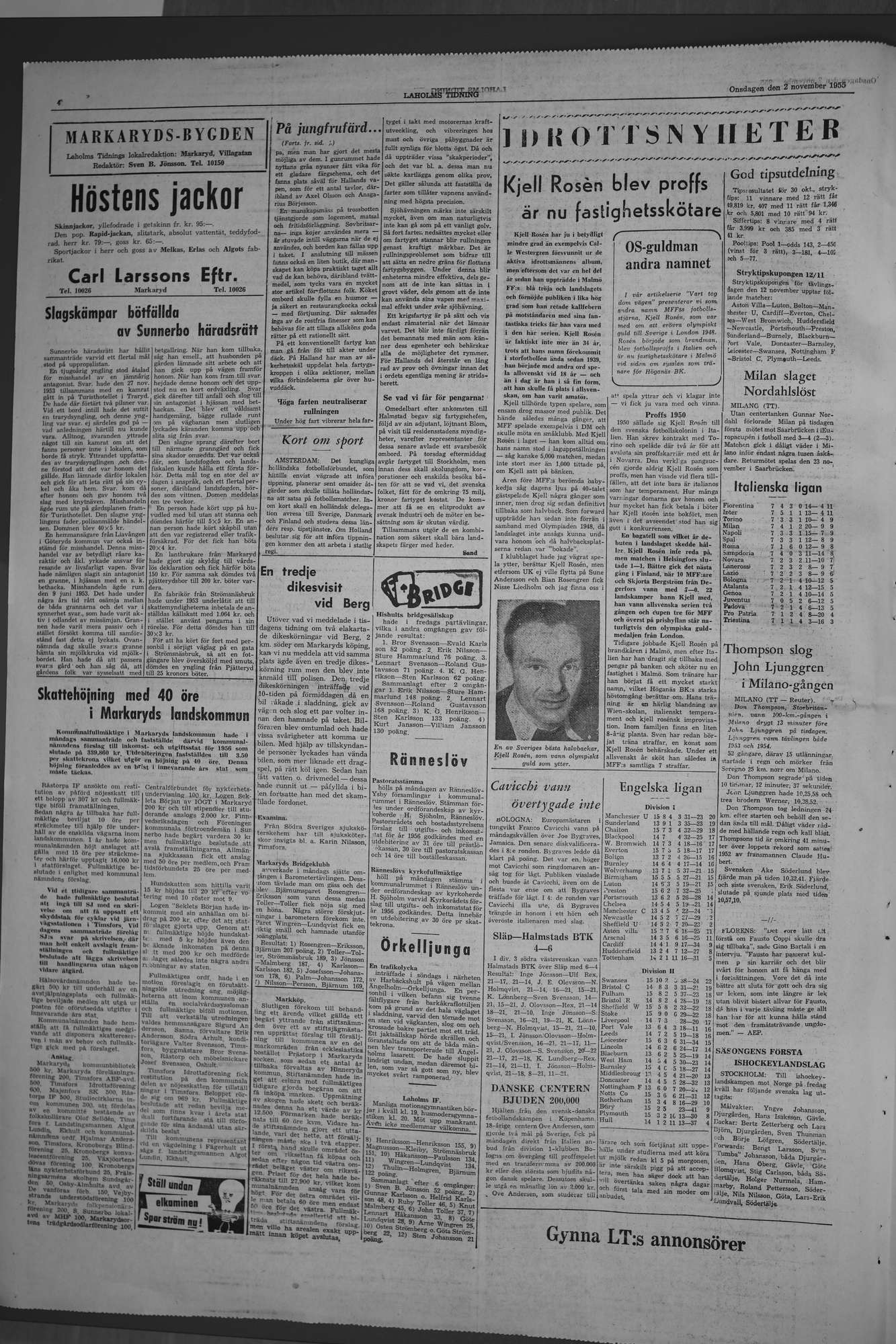 Laholms Tidning Onsdag 2 november 1955, sida 4