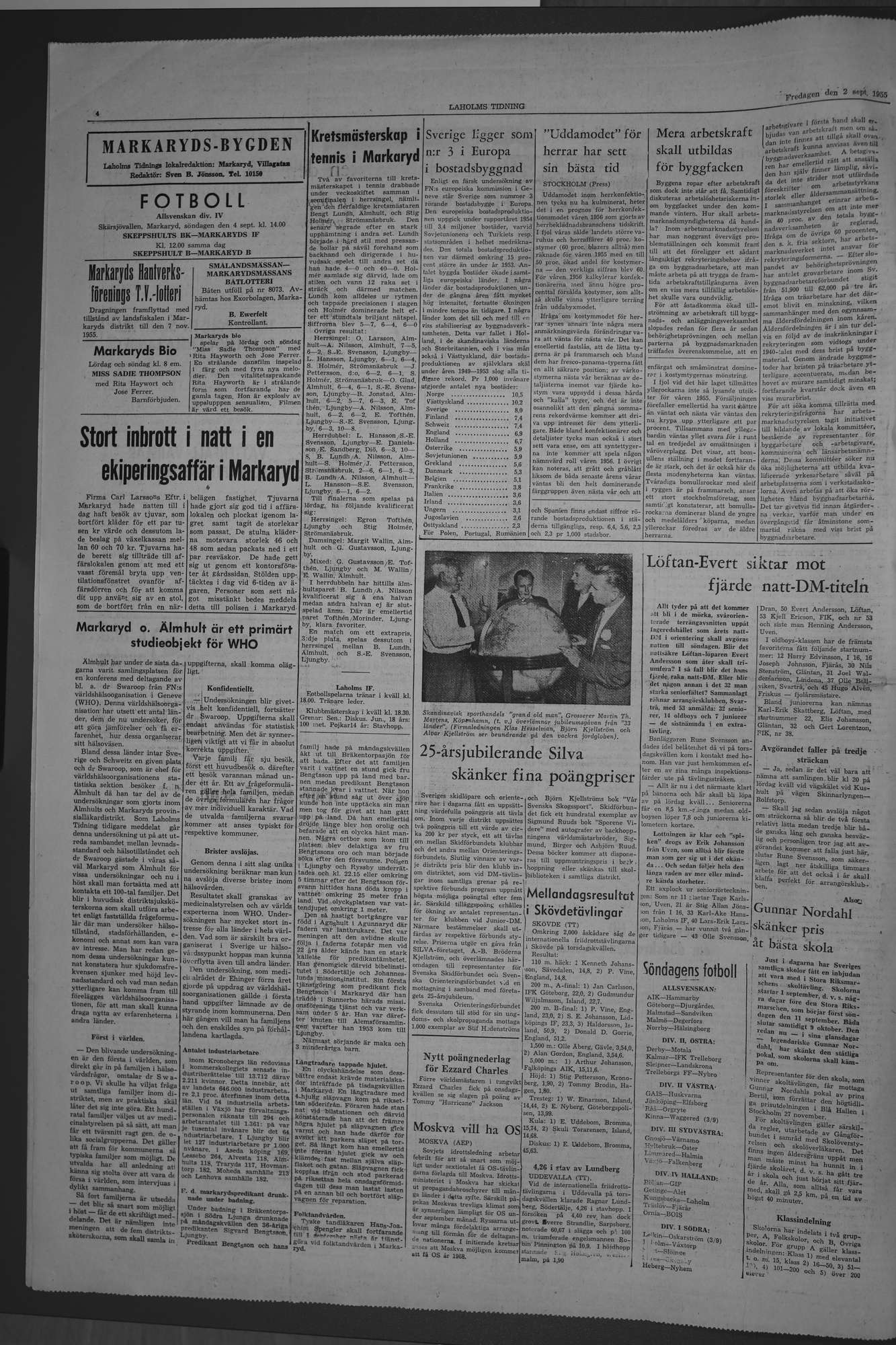 Laholms Tidning Fredag 2 september 1955, sida 4