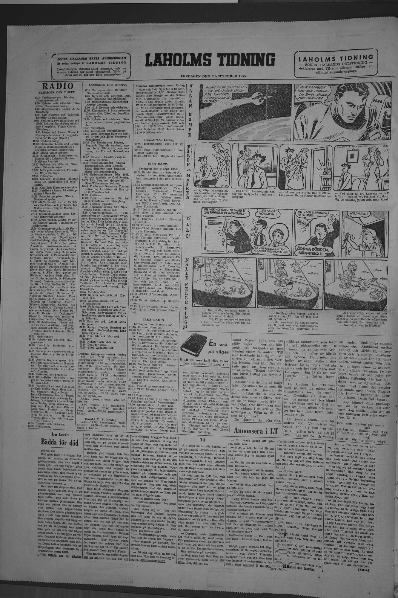 Laholms Tidning Fredag 2 september 1955, sida 8