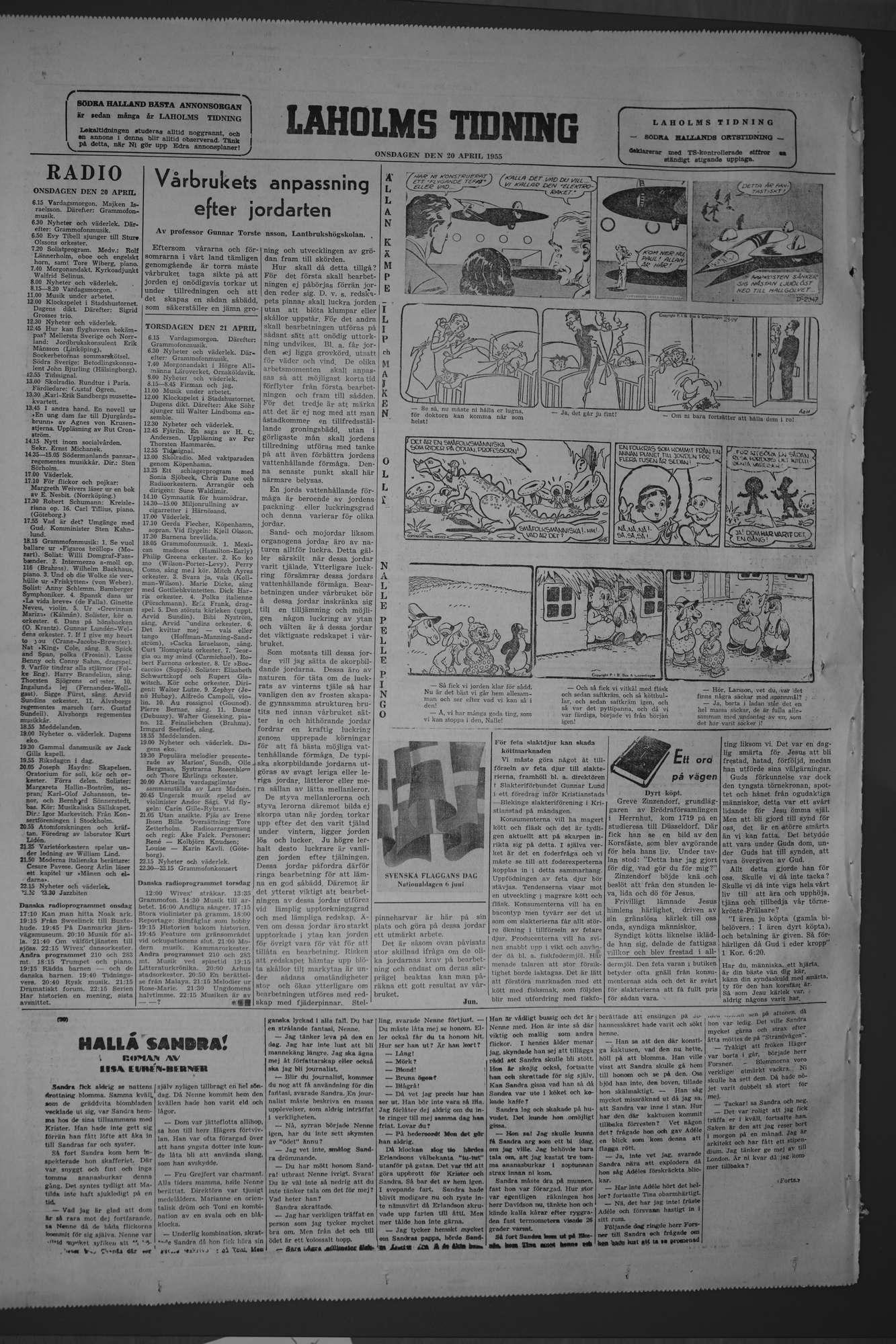 Laholms Tidning Onsdag 20 april 1955, sida 8