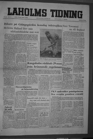 Förstasidan, Lördag 20 augusti 1955