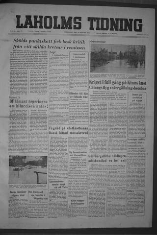 Förstasidan, Torsdag 20 januari 1955