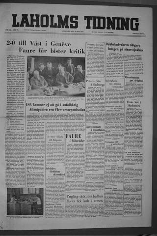 Förstasidan, Onsdag 20 juli 1955