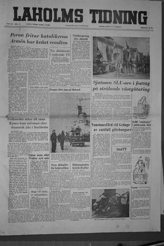 Förstasidan, Måndag 20 juni 1955