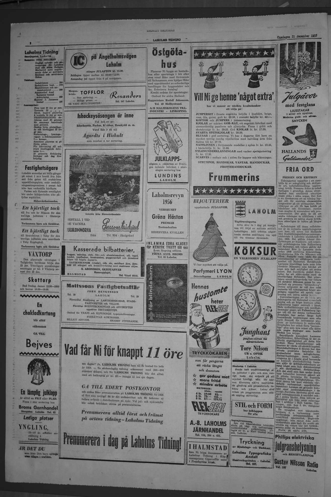 Laholms Tidning Onsdag 21 december 1955, sida 2