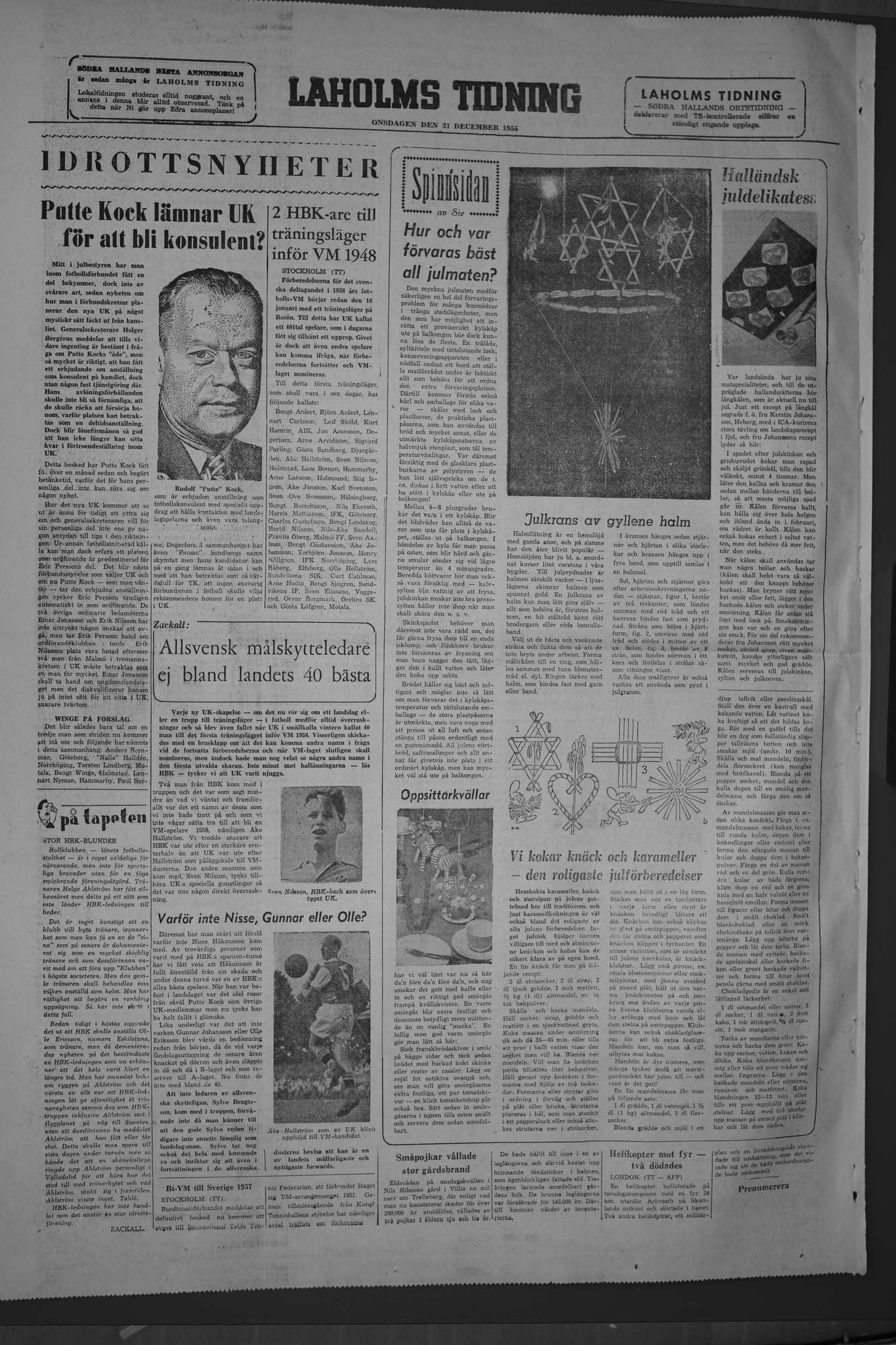 Laholms Tidning Onsdag 21 december 1955, sida 8