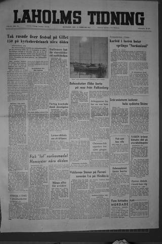 Förstasidan, Måndag 21 februari 1955