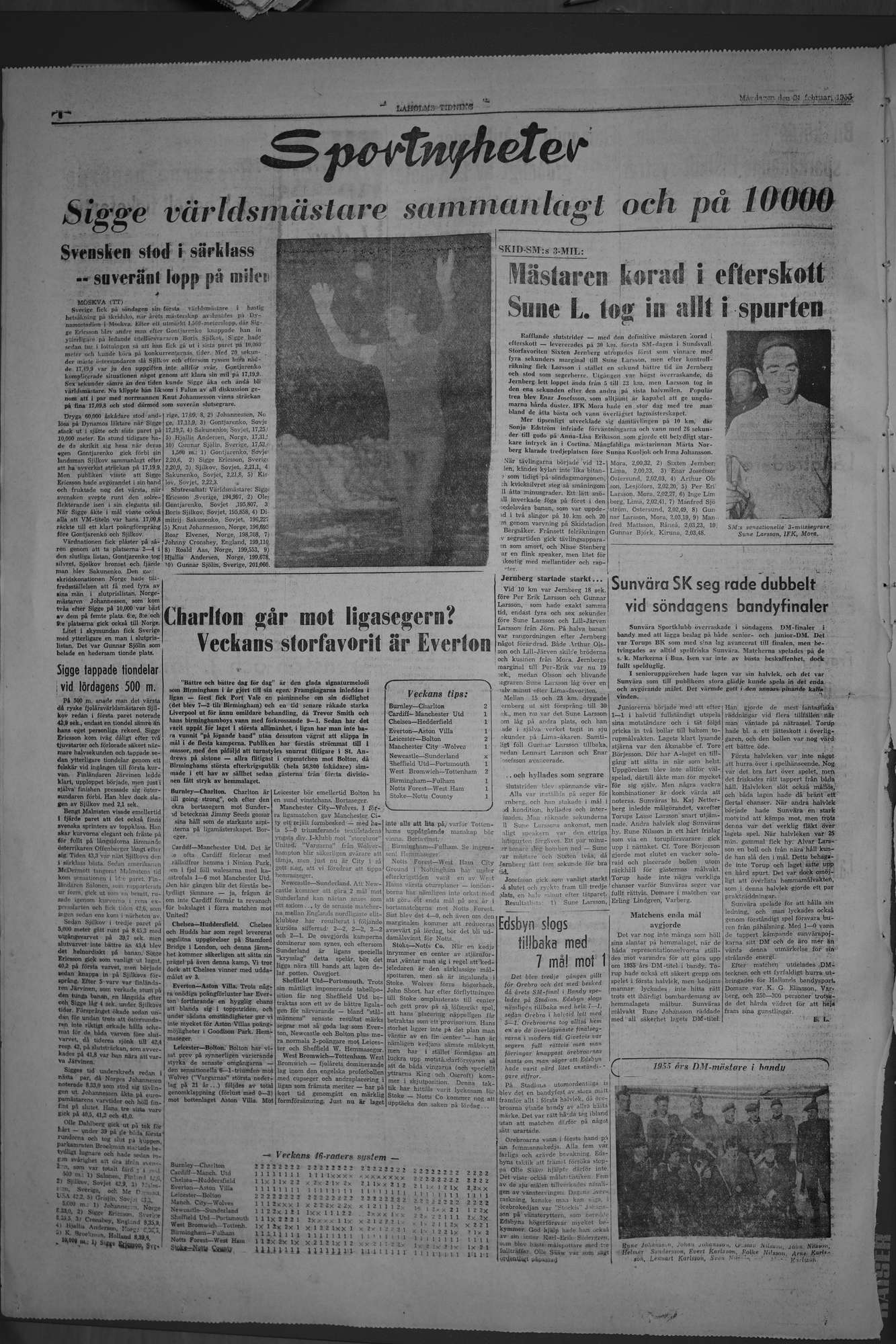 Laholms Tidning Måndag 21 februari 1955, sida 4