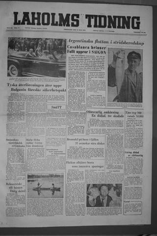 Förstasidan, Torsdag 21 juli 1955