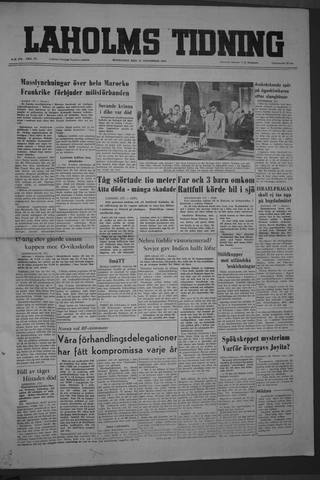 Förstasidan, Måndag 21 november 1955