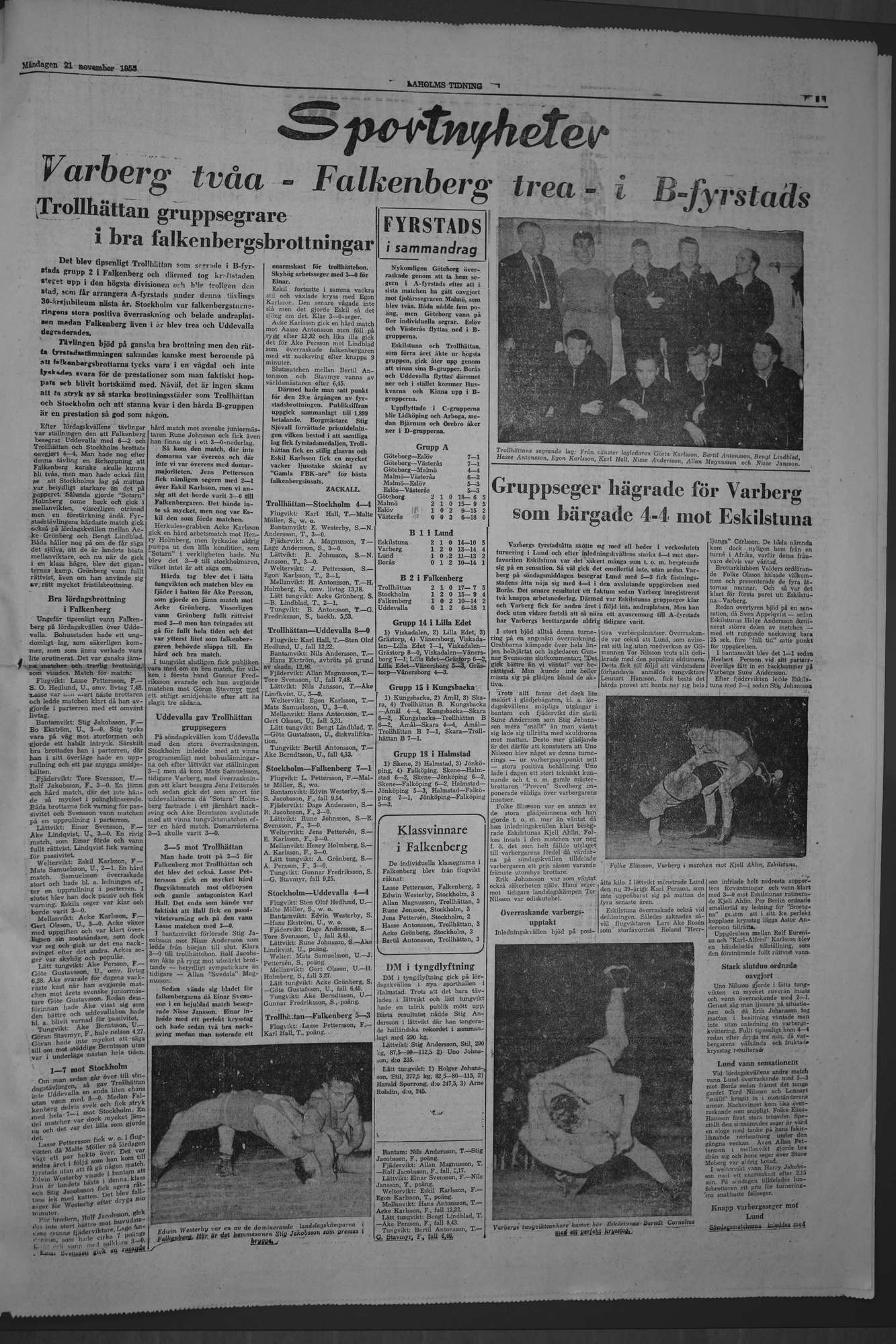 Laholms Tidning Måndag 21 november 1955, sida 7