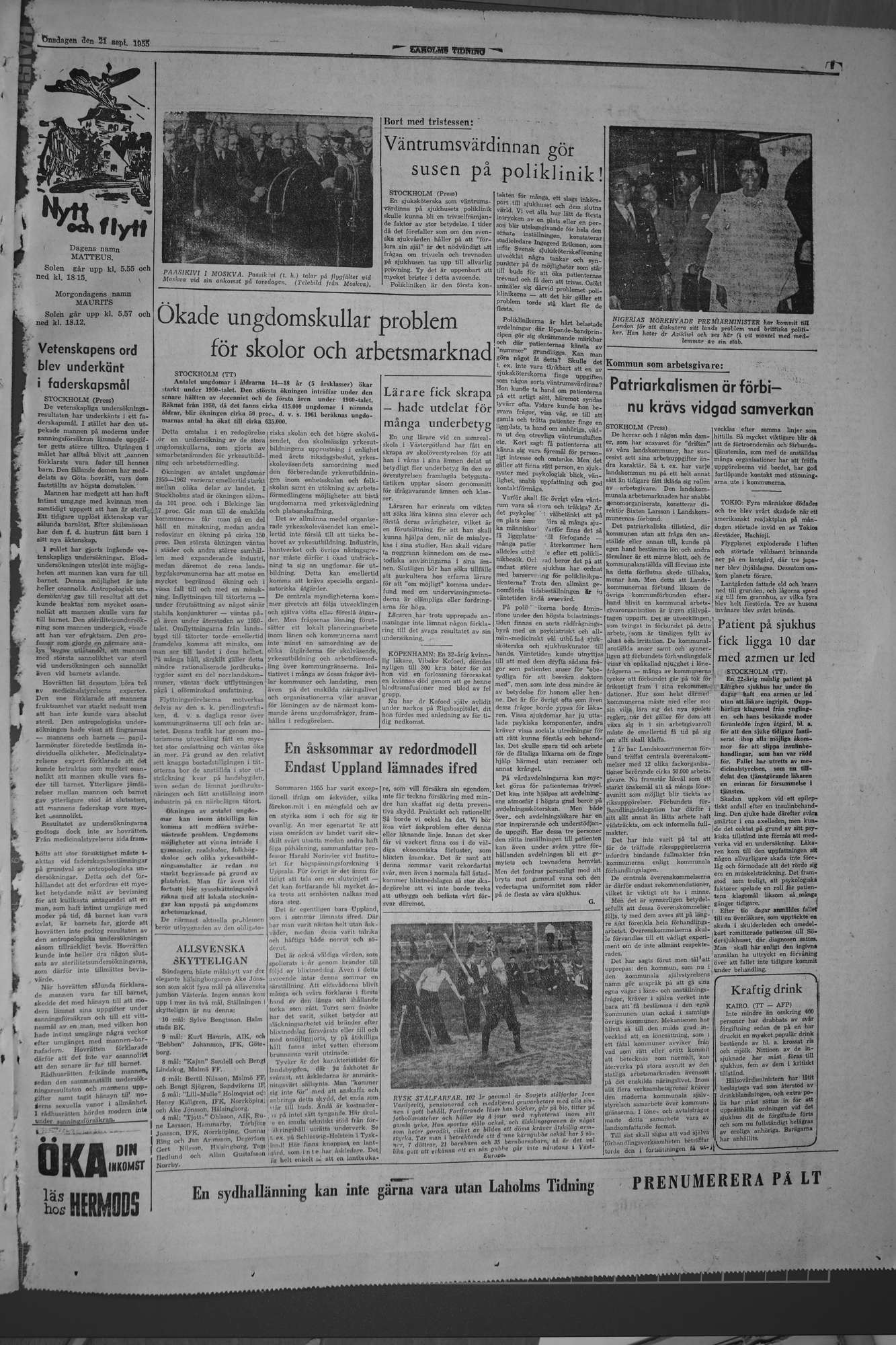 Laholms Tidning Onsdag 21 september 1955, sida 7