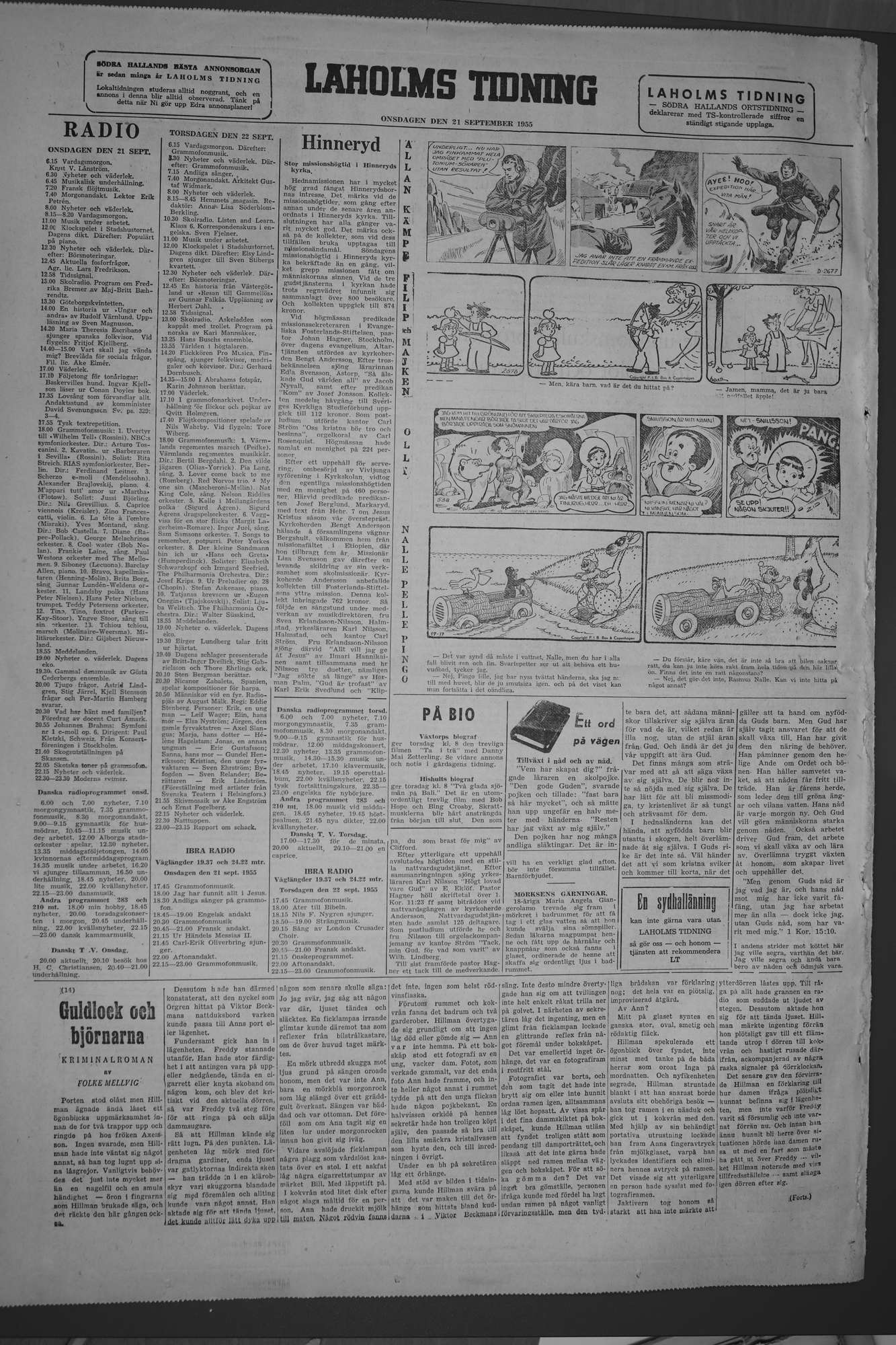 Laholms Tidning Onsdag 21 september 1955, sida 8