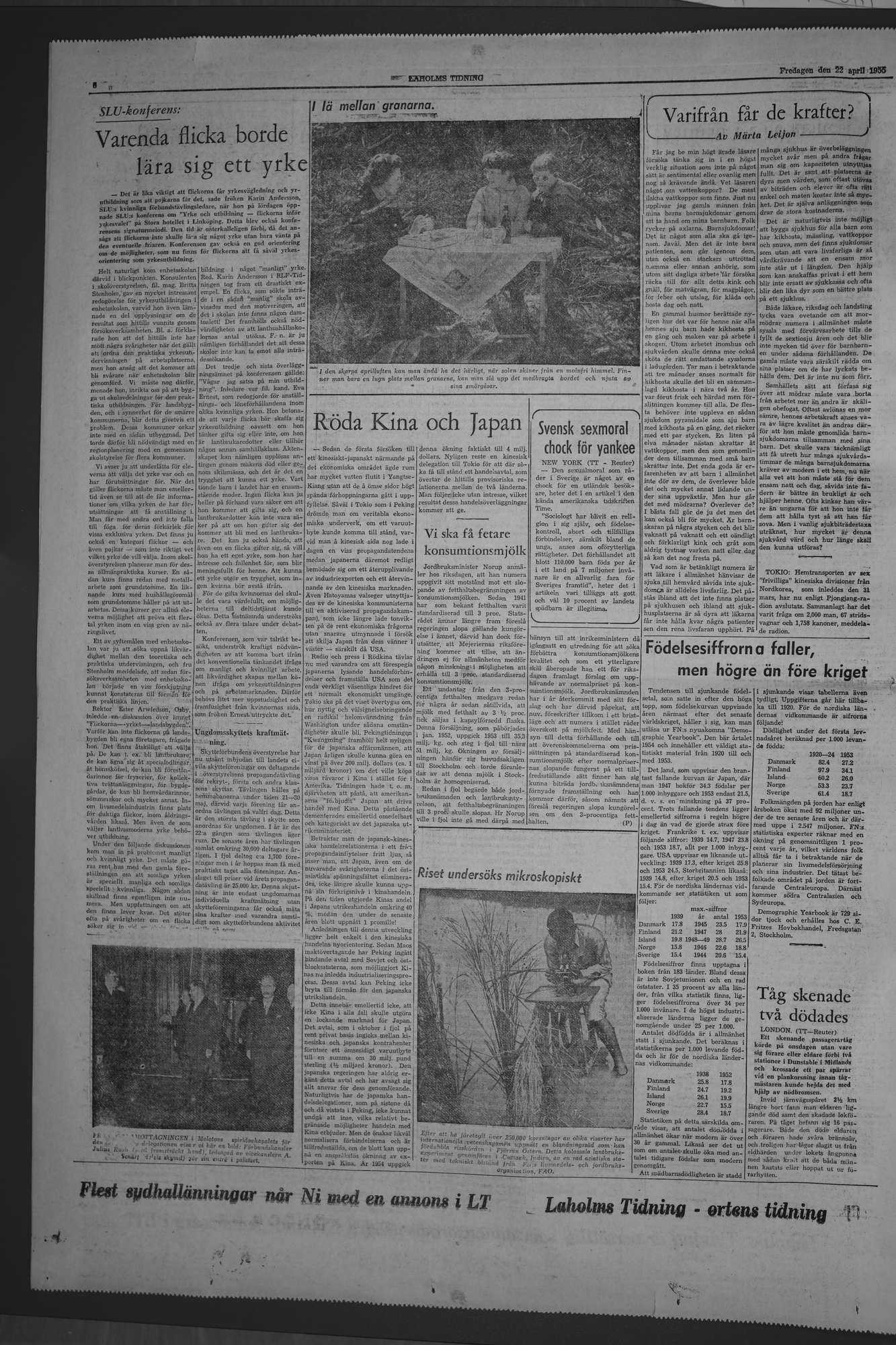 Laholms Tidning Fredag 22 april 1955, sida 6
