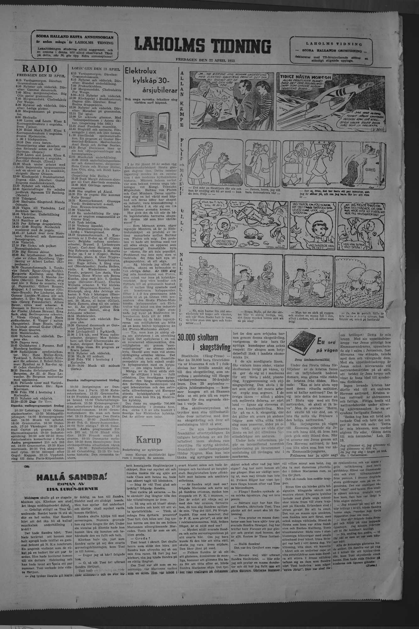 Laholms Tidning Fredag 22 april 1955, sida 8