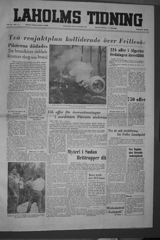 Förstasidan, Måndag 22 augusti 1955