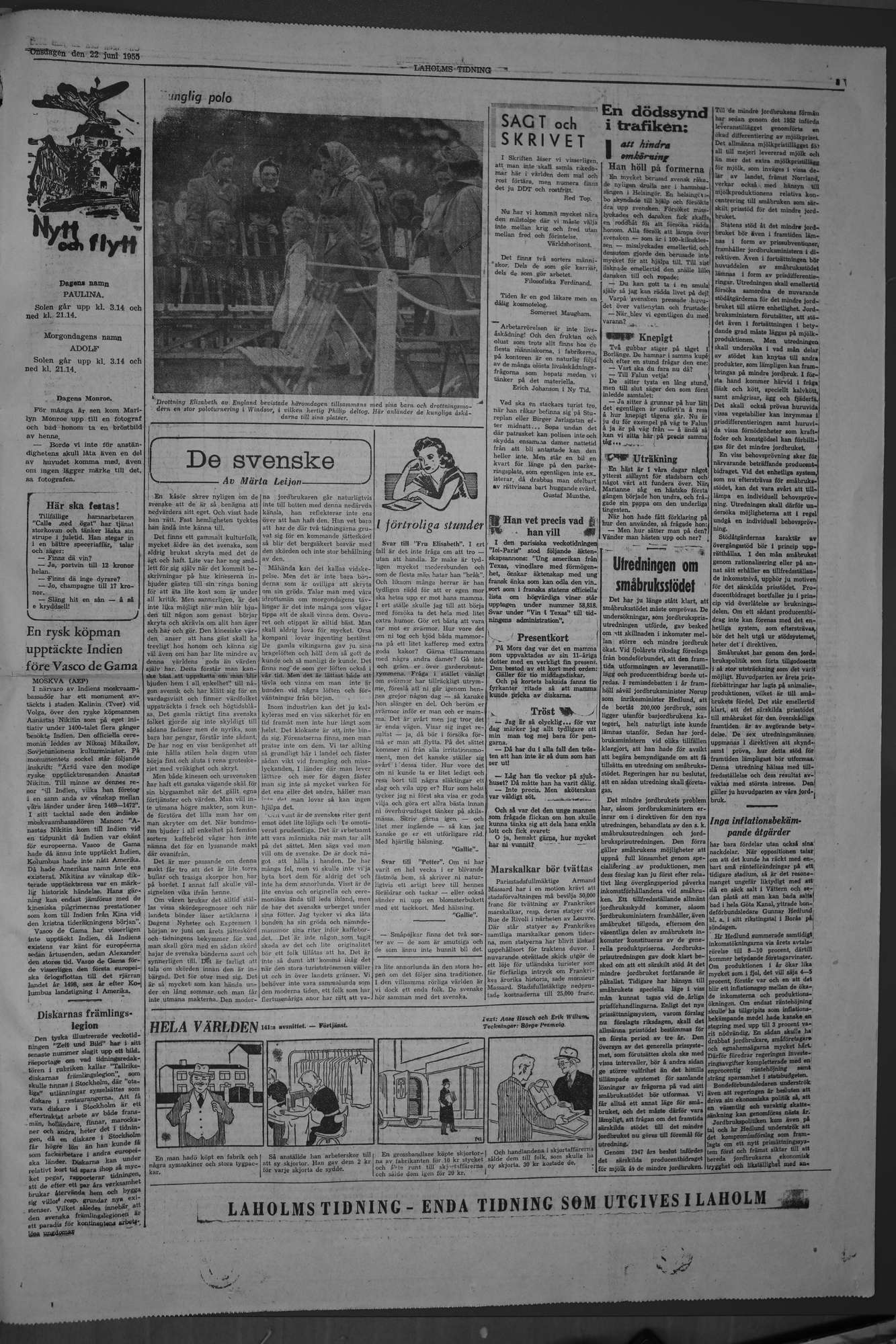Laholms Tidning Onsdag 22 juni 1955, sida 5