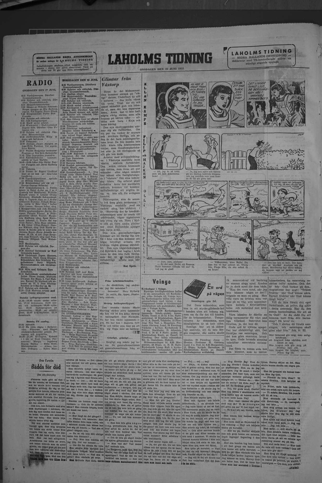 Laholms Tidning Onsdag 22 juni 1955, sida 6