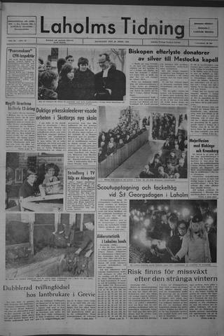 Förstasidan, Måndag 25 april 1966