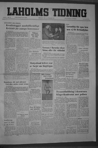 Förstasidan, Tisdag 22 november 1955