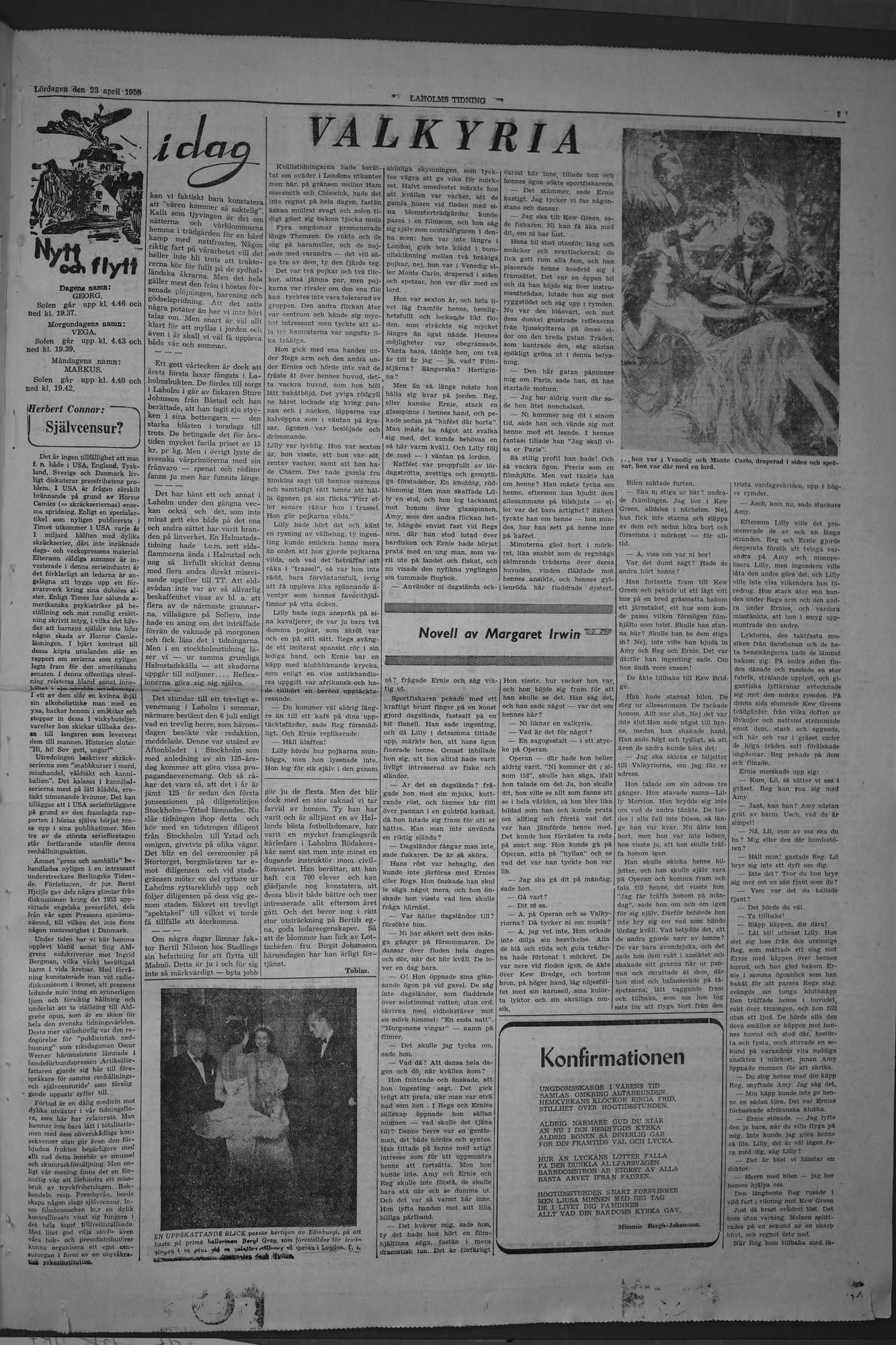Laholms Tidning Lördag 23 april 1955, sida 7