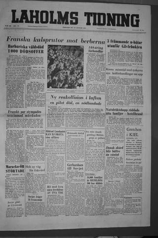Förstasidan, Tisdag 23 augusti 1955