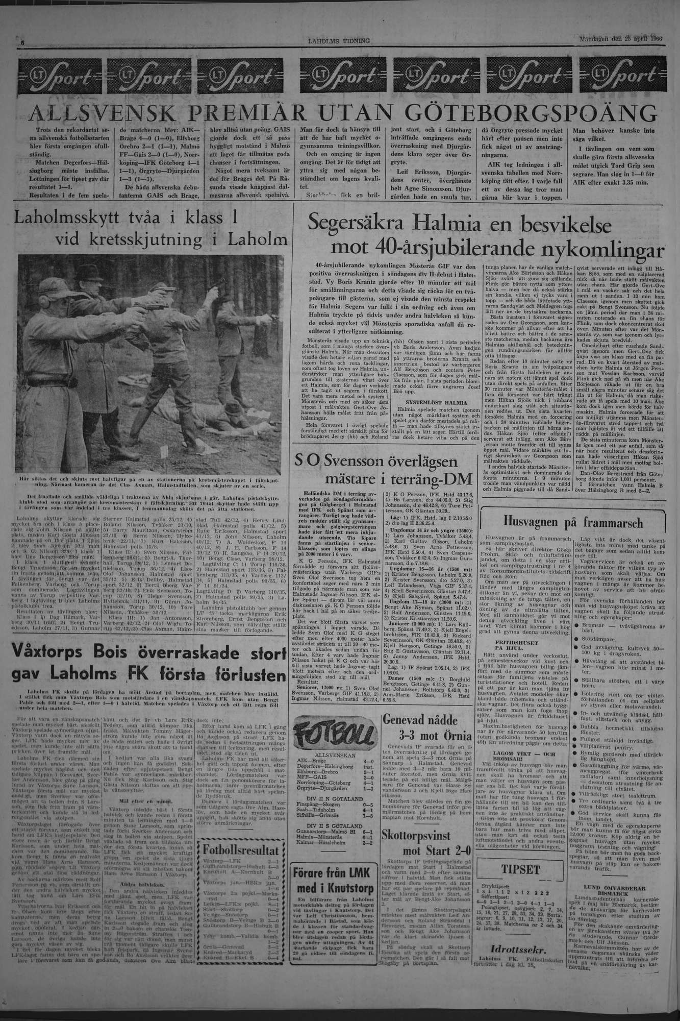Laholms Tidning Måndag 25 april 1966, sida 6